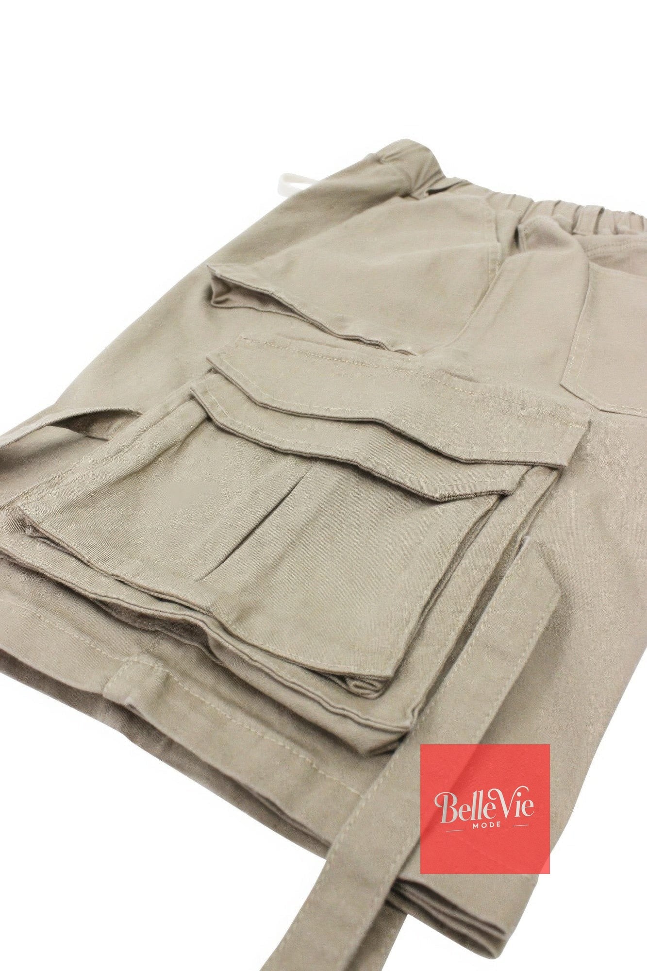 BelleVie Mode Twill Tuility Jogger Shorts