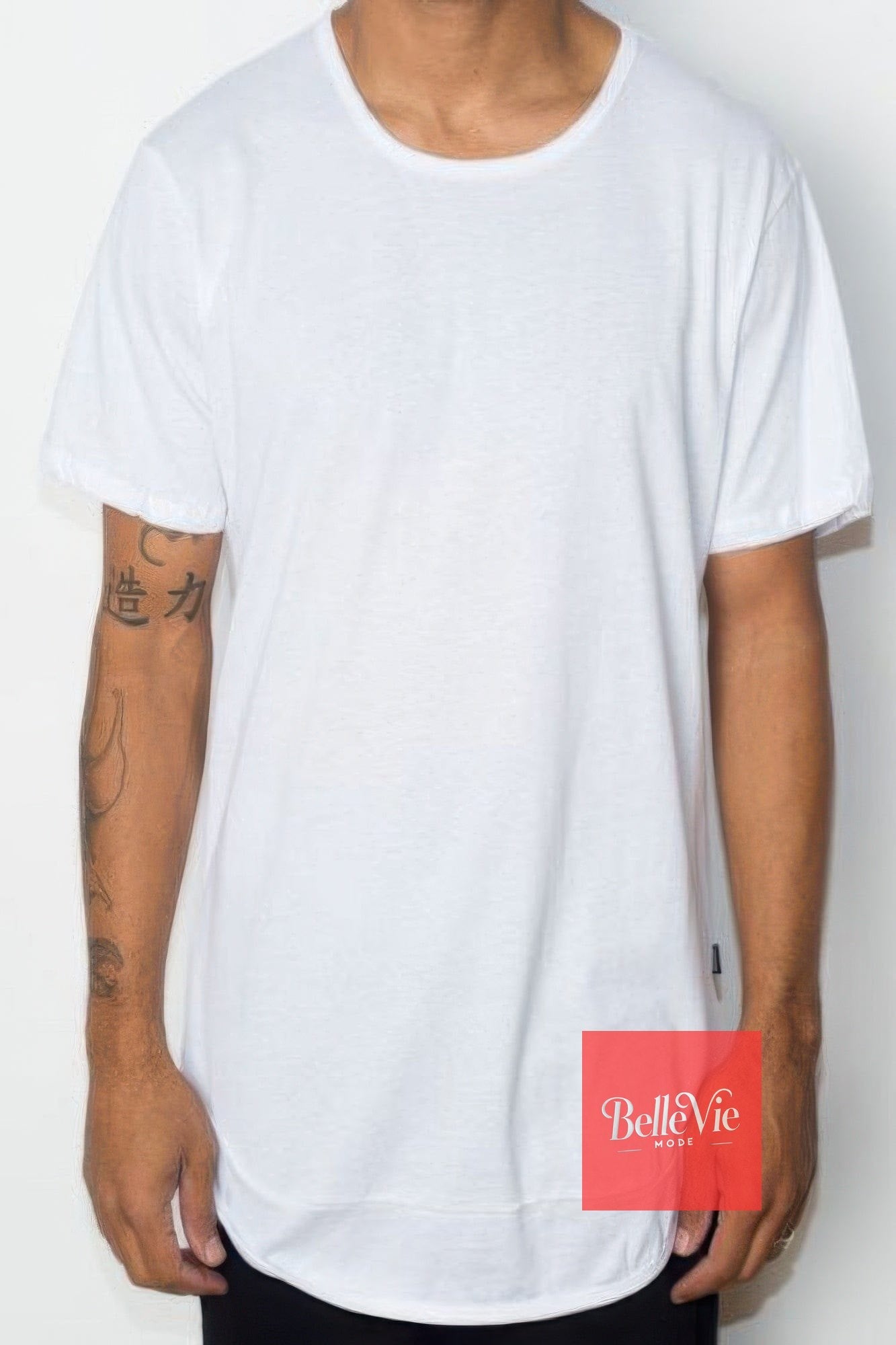 BelleVie Mode White / S White Seam Elongate Tee