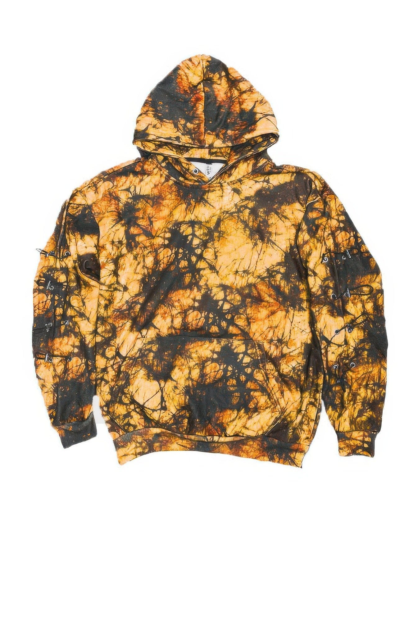 BelleVie Mode Yellow / S Tye Dye Sleeve Toggle Hoodie And Sweat Set